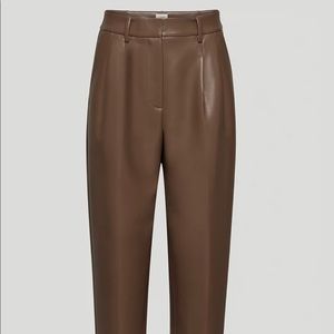 Aritzia Wilfred Carrot Vegan Leather Pants